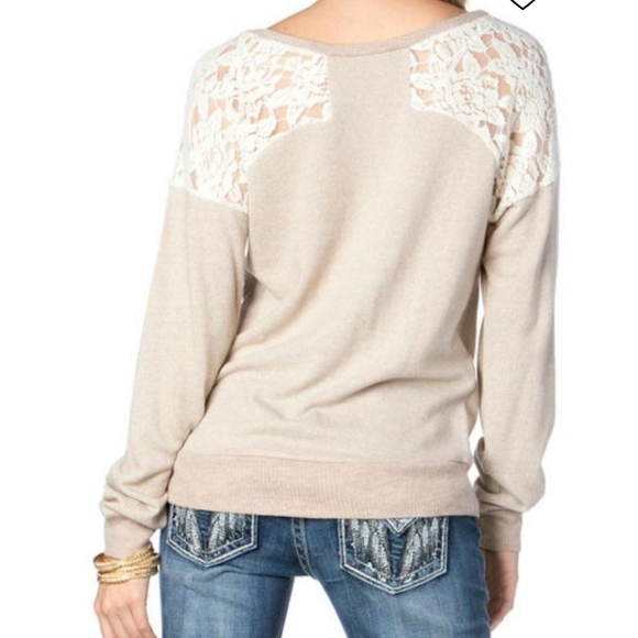 Miss Me Tribal Edge Pullover Beaded and Sequined Sweater - Picture 2 of 8